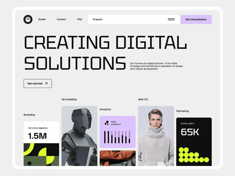 Digital Brutalism Website Design