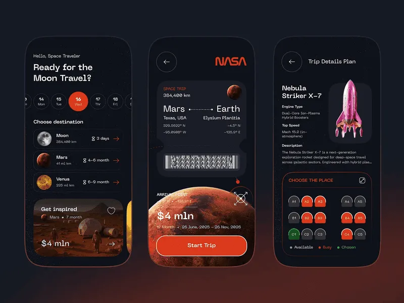 Sci-Fi Aesthetics App Design