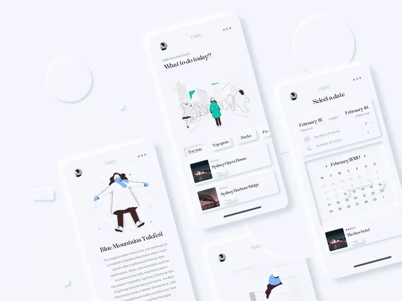 Skeuomorphism Website Design