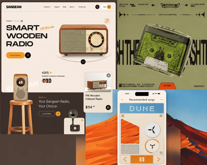 Retro futurism design